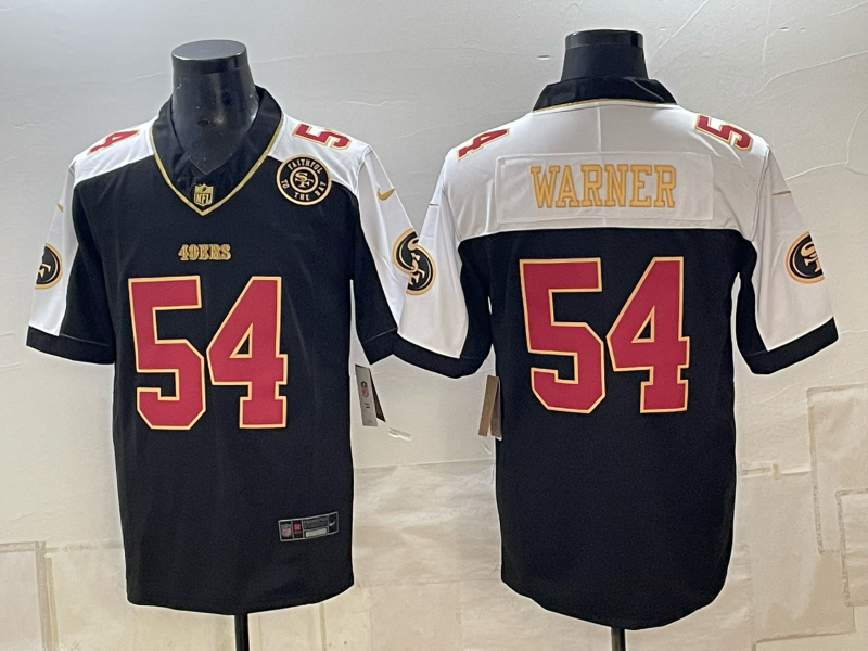 Men 2026 Nike San Francisco 49ers #54 Warner Black NFL Jersey 1025003->san francisco 49ers->NFL Jersey